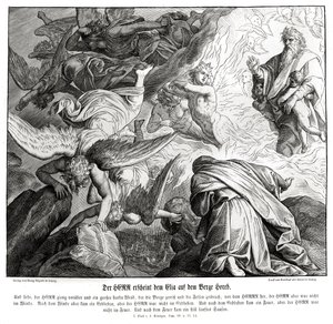 Hospodin se zjevuje Eliášovi na hoře Horeb od Julius Schnorr von Carolsfeld