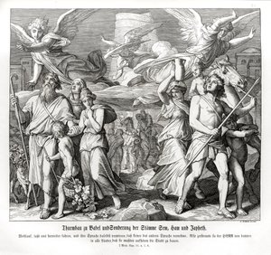 Babylonská věž, Genesis od Julius Schnorr von Carolsfeld