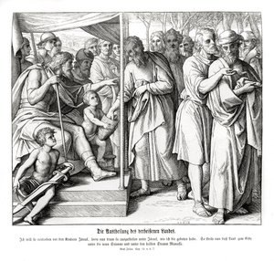 Rozdělení zaslíbené země, Jozue od Julius Schnorr von Carolsfeld