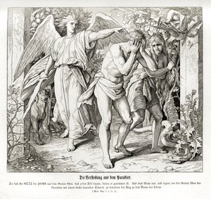 Vyhnanství z ráje, Genesis od Julius Schnorr von Carolsfeld