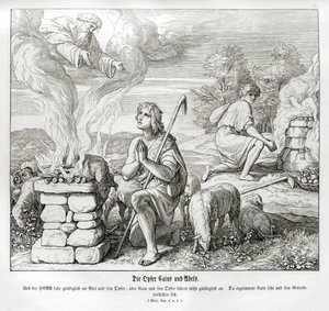 Oběti Kaina a Ábela, Genesis od Julius Schnorr von Carolsfeld