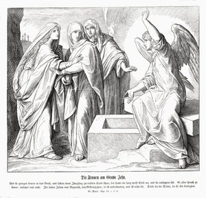 Ženy u Ježíšova hrobu, Markovo evangelium od Julius Schnorr von Carolsfeld