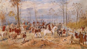 Lov. Dílo Julia von Blaase (1845-1922), akvarel na papíře, cca 1890. Rakouské umění od Julius von Blaas