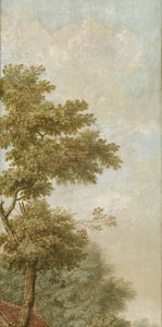Tři nástěnné tapety s holandskou krajinou malování tapet Tři tapety holandské krajiny Tři tapety holandské krajiny od Jurriaan Andriessen (attributed to)