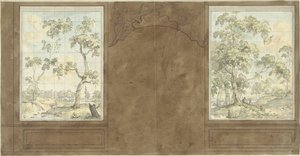 Návrh na stěnu v sále Jana de Groota, Keizersgracht 187