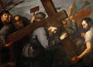 Jesus portant la Croix - Kristus nesoucí kříž - Jose de Ribera (1591-1652). Olej na plátně, c. 1635. Rozměr : 144x198 cm. Uměleckohistorické muzeum, Vienne od Jusepe de Ribera