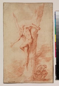Muž přivázaný ke stromu a odpočívající postava, 1630-35 od Jusepe de Ribera
