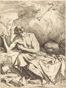 Svatý Jeroným slyšící trubku posledního soudu od Jusepe de Ribera