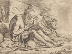 Svatý Jeroným Čtení od Jusepe de Ribera