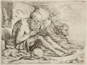 Svatý Jeroným čtoucí od Jusepe de Ribera