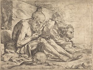 Svatý Jeroným při četbě od Jusepe de Ribera
