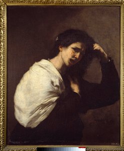 Žena si trhá vlasy Obraz od Jose de Ribera dit il Spagnoletto „“Španěl“““ (1591-1652) od Jusepe de Ribera