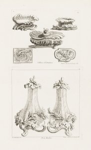 Sallieres et Tabatières (Slané misky a tabatěrky), talíř 69 v Oeuvres od Juste Aurèle Meissonnier
