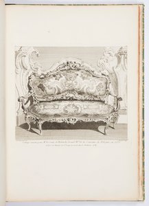 Pohovka popravená pro pana hraběte z Bielinski Grand Mal koruny polské v roce 1735.; Pohovka popravená pro hraběte z Bielinski v roce 1735, 4. deska od Juste Aurèle Meissonnier
