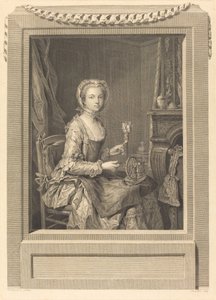 Slečna jeho sestra od Juste Chevillet after Jean Gaspard Heilmann