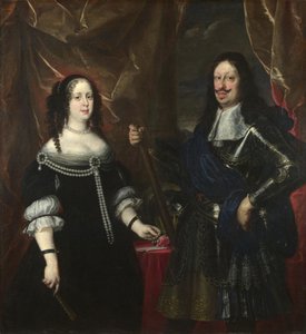 Dvojportrét velkovévody Ferdinanda II. Toskánského a jeho manželky Vittoria della Rovere, 60. léta 17. století od Justus Sustermans