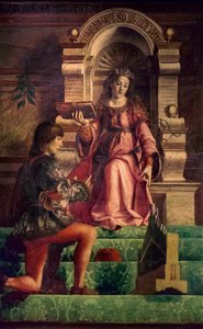 Hudba, asi 1470 (olej na topolu) od Justus of Ghent