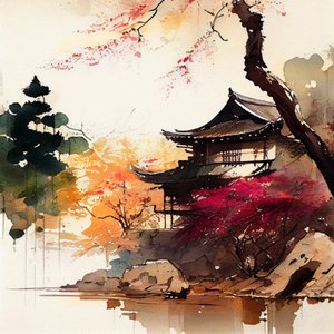 Japonský podzimní chrám od Justyna Jaszke