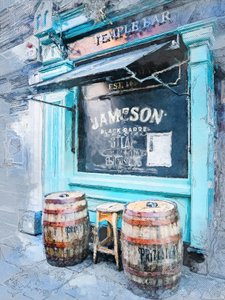 Vchod do baru „Rustic Blue“ od Justyna Jaszke