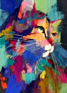 Živá abstraktní kočka od Justyna Jaszke