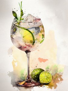 Akvarelový gin s tonikem od Justyna Jaszke