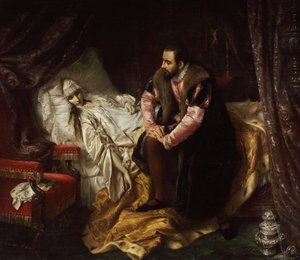 Smrt Barbary Radziwill od Józef Simmler