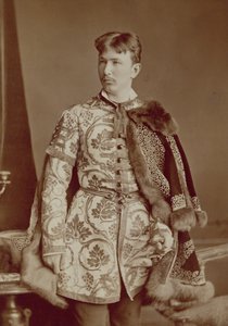 Mladý maďarský magnát, cca 1870-80 (sépiová fotografie) od József Borsos