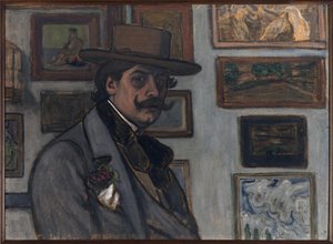 Autoportrét v hnědém klobouku, 1897. od József Rippl Rónai
