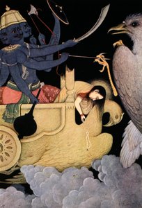 Ravana Fighting with Jatayu, 1913. od K Venkatappa