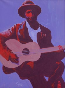 Purple Blues, 2006 (olej a akryl na plátně)