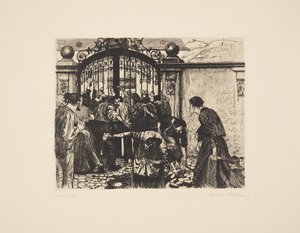 Vzpoura tkalců - bouře od Käthe Kollwitz