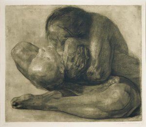 Žena s mrtvým dítětem od Käthe Kollwitz