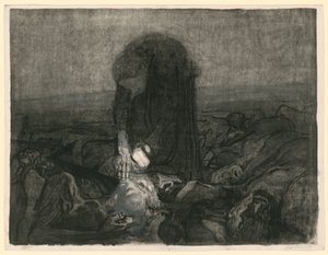 Bitevní pole (list 6 z „Bauernkrieg“, 2. verze) od Käthe Kollwitz