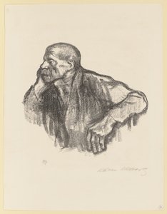 Sedící dělník od Käthe Kollwitz