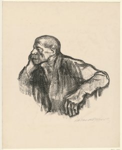 Sedící dělník od Käthe Kollwitz