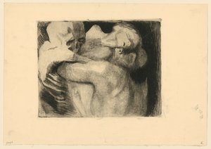 Smrt a žena bojující o dítě (2. verze) od Käthe Kollwitz