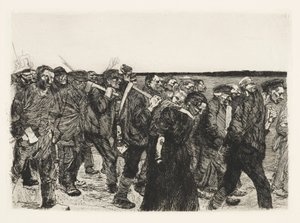 Weberzug (Pochod tkalců) od Käthe Kollwitz