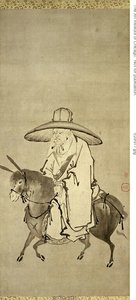 Básník Du Fu na oslu od Kanô Shigenobu