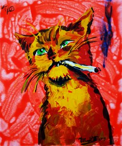 Cool Cat kouří od Kanat Ibragimov