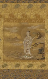Přechod bódhisattvy přes moře, období Edo, 17. století.