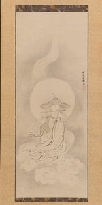 Jizo Bosatsu Hra na flétnu, polovina 17. století. od Kanō Tan’yū