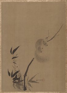 Veverka na bambusu, ca. 1650.