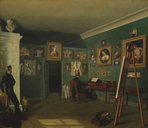 Malířské studio, 1830 od Kapiton Selentsov