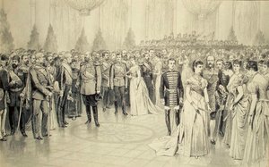 Soudní ples v sále svatého Mikuláše Zimního paláce, 80. léta 19. století. od Karel Brozh