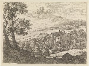 Osel mezi dvěma ovcemi od Karel Dujardin