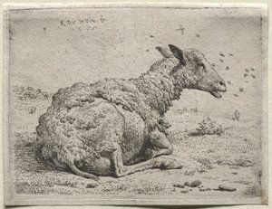 Ovce a mouchy. od Karel Dujardin