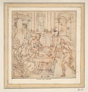 Marnotratný syn se rozchází se svými rodiči [?] od Karel van Mander I