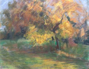 Podzim v May Banks, Sussex, 2000 (pastel na papíře) od Karen Armitage