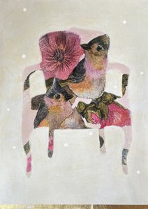 Květinové ptáčci ve stylu shabby chic od Karenina Fabrizzi
