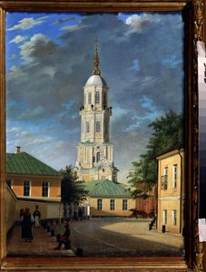 Krivokolenny pereulok a Moscou (Krivokolenny pereulok v Moskvě). Peinture de Karl Petrovich Bodri (1812-1894). Huile sur toile, 55,3 x 39,7 cm od Karl-Fridrikh Petrovich Bodri